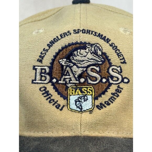 Vintage Bass Anglers Sportsman Society Hat Adjustable Twill Baseball Cap Logo - Picture 2 of 12